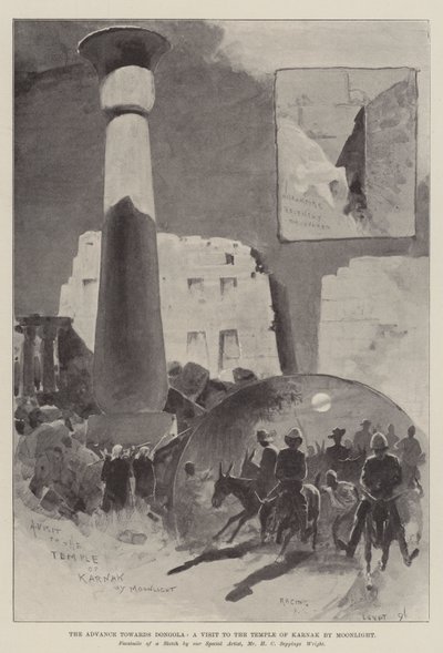 ドンゴラへの前進、月光によるカルナック神殿の訪問 作： Henry Charles Seppings Wright